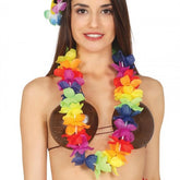 Couronne de cou hawaïenne colorée Nessiworld, collier de fête hawaïenne, 1 pièce